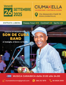 Musica Caraibica da CIUMAKELLA Ristorante a Roma Garbatella - 8 Agosto 2025 con Son de Cuba Band