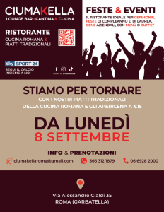 Ciumakella ristorante con cucina romana e Lounge Bar a Roma Garbatella