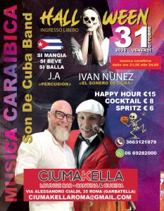 Musica Caraibica da CIUMAKELLA Ristorante a Roma Garbatella - Tutti i venerdì con Son de Cuba Band