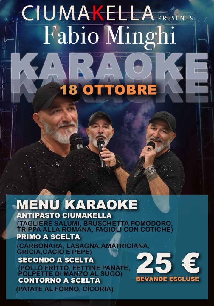 Musica con Karaoke di Fabio Minghi - Ristorante a Roma Garbatella in via Alessandro Cialdi 35