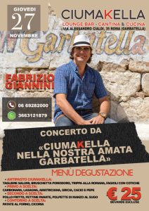 Musica live con fabrizio Giannini - Ristorante a Roma Garbatella in via Alessandro Cialdi 35