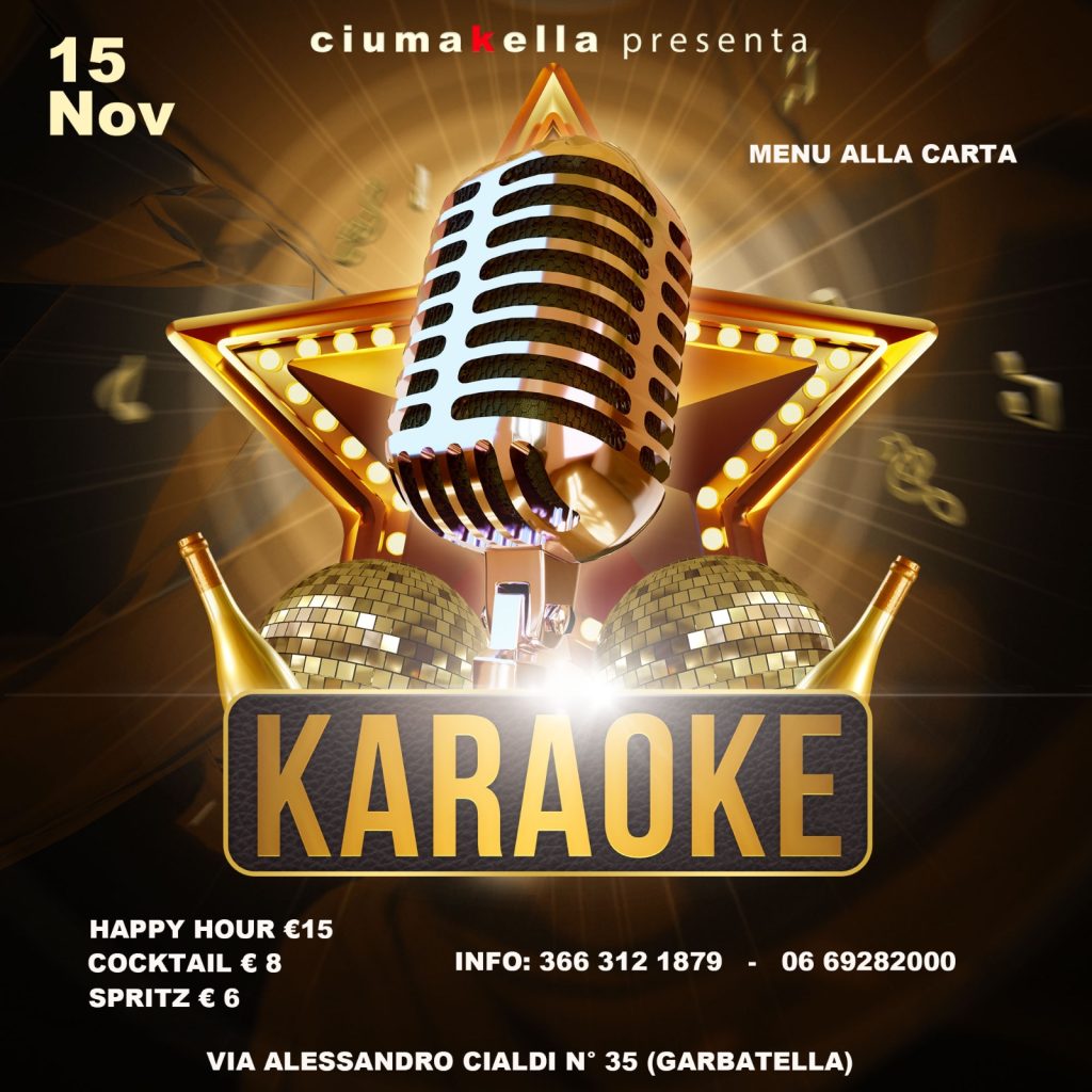 Musica con Karaoke - Ristorante a Roma Garbatella in via Alessandro Cialdi 35