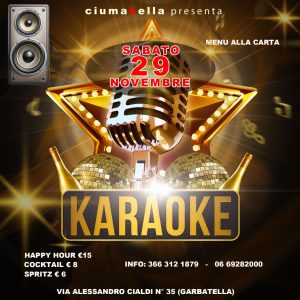 Musica con Karaoke - Ristorante a Roma Garbatella in via Alessandro Cialdi 35
