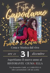 Ristorante CIUMAKELLA a Roma Garbatella - Cenone di Capodanno con Musica Live Franco & Katia