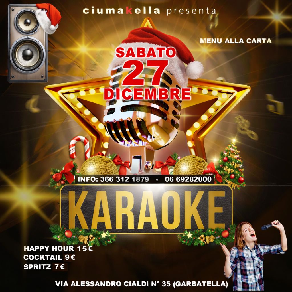 Musica con Karaoke - Ristorante a Roma Garbatella in via Alessandro Cialdi 35