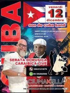 Musica Caraibica da CIUMAKELLA Ristorante a Roma Garbatella - Tutti i venerdì con Son de Cuba Band