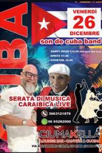 Musica Caraibica da CIUMAKELLA Ristorante a Roma Garbatella - Tutti i venerdì con Son de Cuba Band